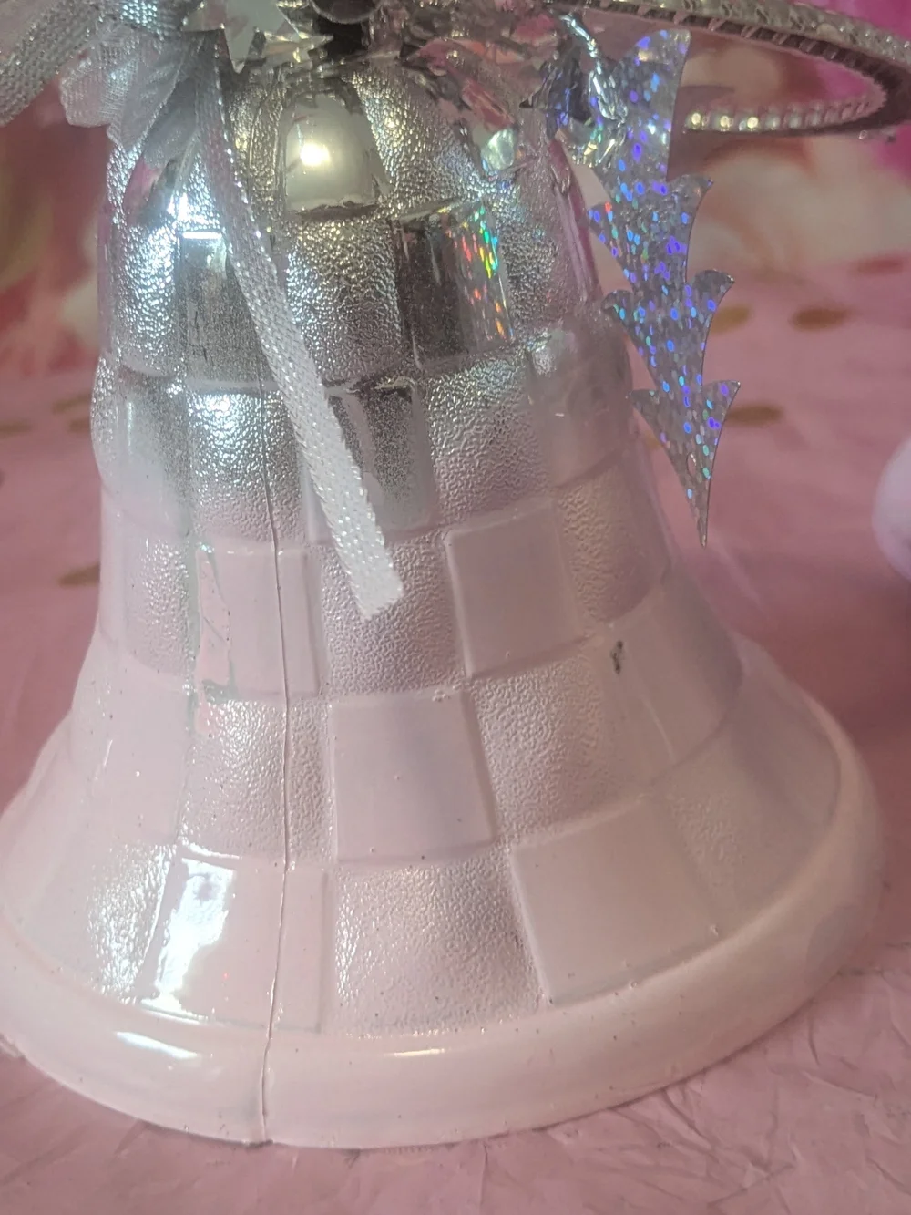 Hand painted Pink Party Bell Centerpiece Hanging Prop- Home Party Supplies